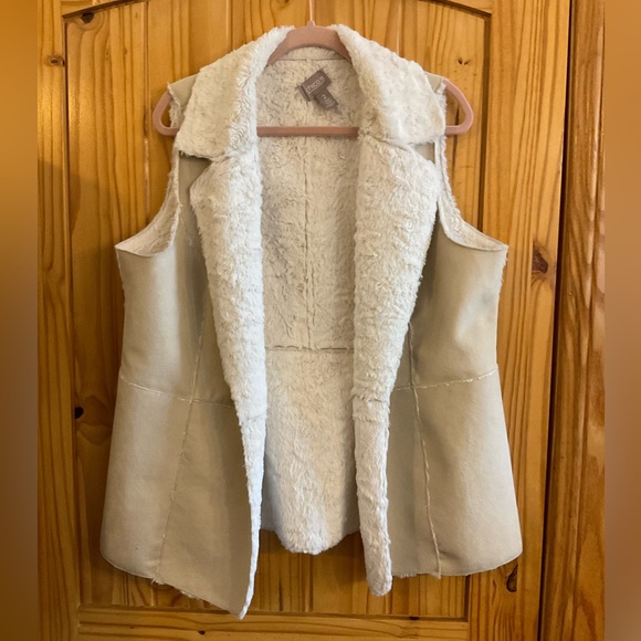 Chico's Jackets & Blazers - Chico’s winter vest with faux fur inner lining.